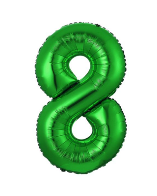 Q2party Folie Ballon Cijfer 8 Groen - 70 Cm