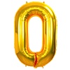 Folieballon Cijfer 0 Goud - 36 Cm