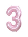 Q2party Folie Ballon Cijfer 3 Roze - 36 Cm