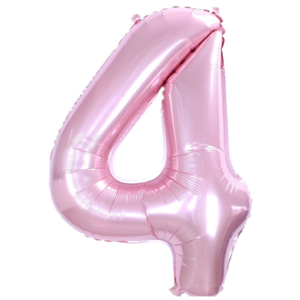 Q2party Folieballon Cijfer 4 Roze - 36 Cm