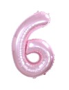 Q2party Folie Ballon Cijfer 6 Roze - 36 Cm