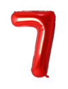Q2party Folie Ballon Cijfer 7 Rood - 36 Cm