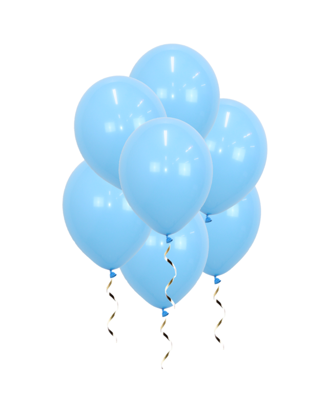 Q2party Licht Blauwe Ballonnen 34 Cm 50 Stuks