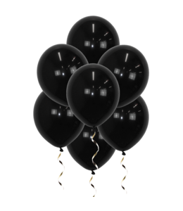 Q2party Zwarte Ballonnen 34 Cm 10 Stuks