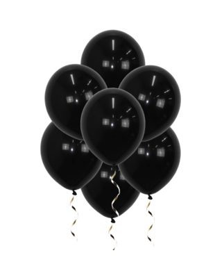 Q2party Zwarte Ballonnen 34 Cm 10 Stuks