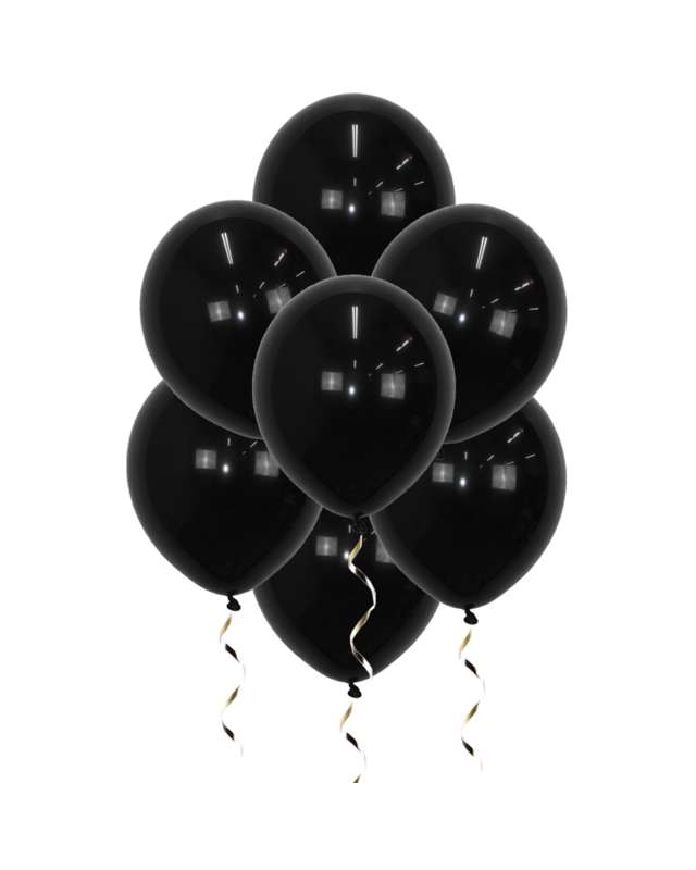Q2party Zwarte Ballonnen 34 Cm 10 Stuks
