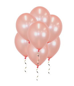 Q2party Rose gouden Metallic Ballonnen 34 Cm 25 Stuks