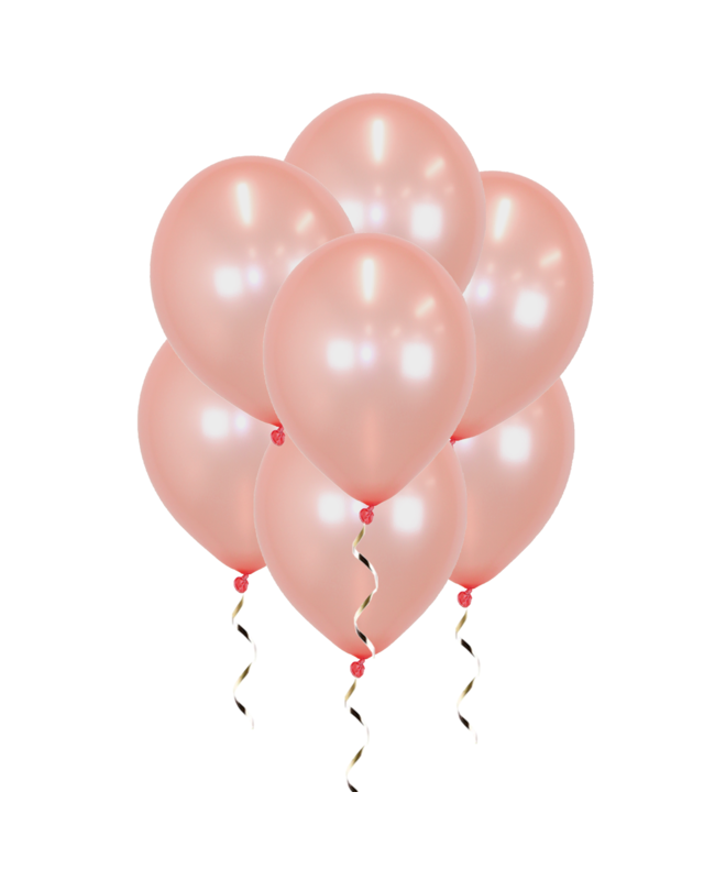 Q2party Rose gouden Metallic Ballonnen 34 Cm 25 Stuks