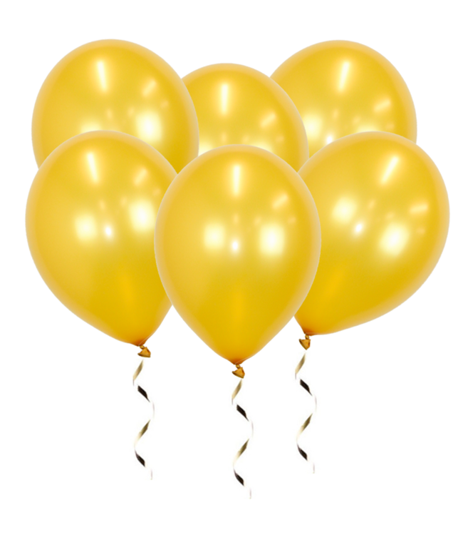 Q2party Gouden Metallic Ballonnen 34 Cm 10 Stuks