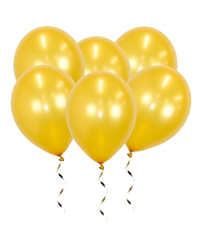 Q2party Gouden Metallic Ballonnen 34 Cm 100 Stuks