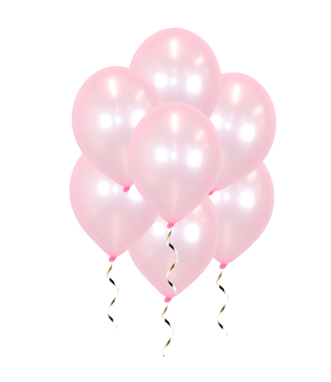 Q2party Roze Metallic Ballonnen 34 Cm 10 Stuks