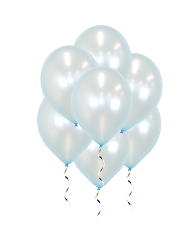 Q2party Baby Blauwe Metallic Ballonnen 34 Cm 10 Stuks