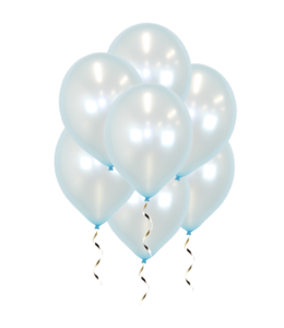 Q2party Baby Blauwe Metallic Ballonnen 34 Cm 100 Stuks