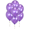 Paarse Metallic Ballonnen 34 Cm 10 Stuks