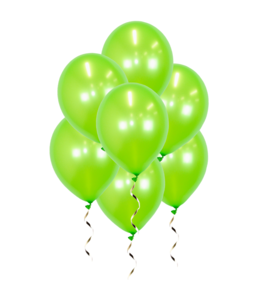 Q2party Groene Metallic Ballonnen 34 Cm 25 Stuks