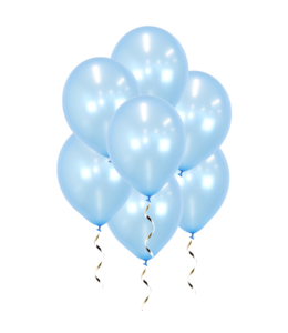 Q2party Licht Blauwe Metallic Ballonnen 34 Cm 100 Stuks