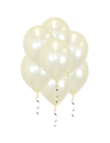 Q2party Ivoor Witte Metallic Ballonnen 34 Cm 100 Stuks
