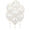 Witte Metallic Ballonnen 34 Cm 50 Stuks