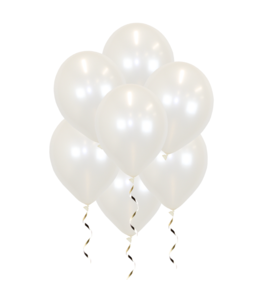 Q2party Witte Metallic Ballonnen 34 Cm 100 Stuks