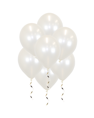 Q2party Witte Metallic Ballonnen 34 Cm 100 Stuks