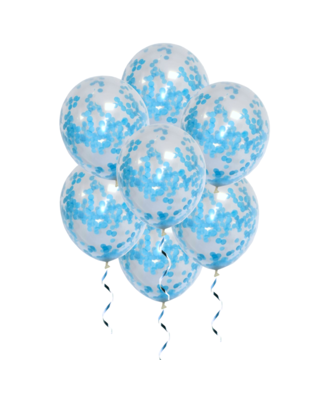 Q2party Licht Blauwe Confetti Ballonnen 34 Cm 10 Stuks
