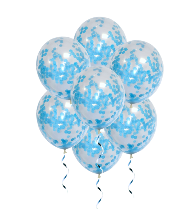 Q2party Licht Blauwe Confetti Ballonnen 34 Cm 25 Stuks