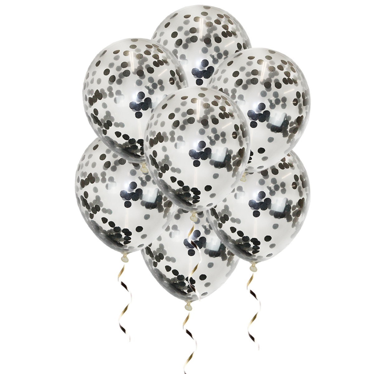 Q2party Zwarte Confetti Ballonnen 34 Cm 10 Stuks