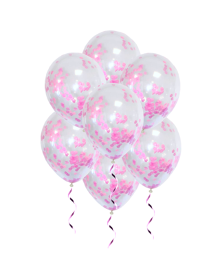 Q2party Roze Confetti Ballonnen 34 Cm 10 Stuks