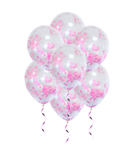 Q2party Roze Confetti Ballonnen 34 Cm 25 Stuks