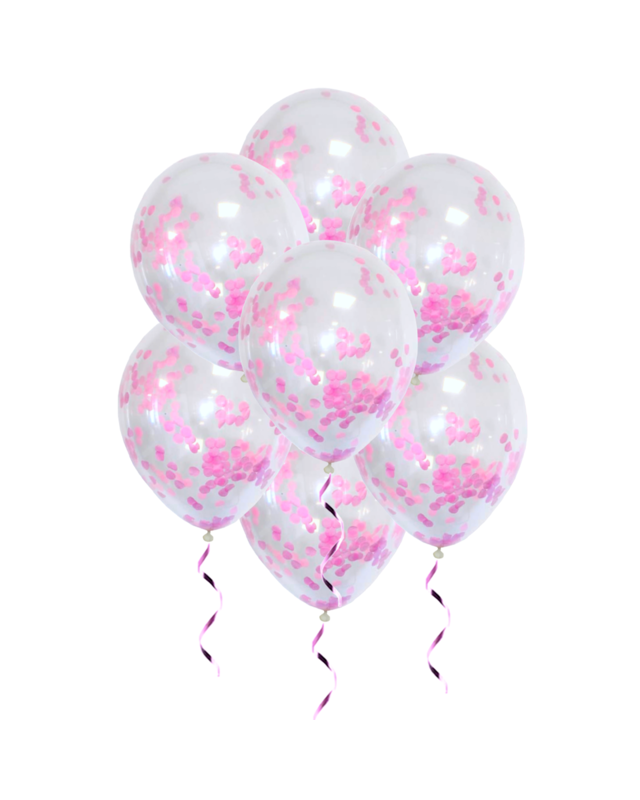 Q2party Roze Confetti Ballonnen 34 Cm 50 Stuks