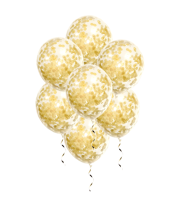 Q2party Gouden Confetti Ballonnen 34 Cm 10 Stuks