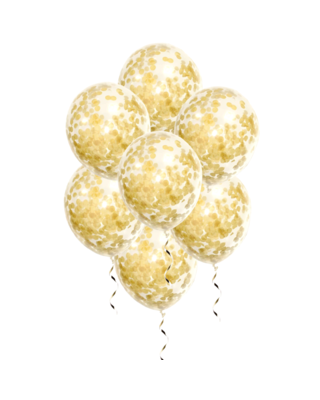 Q2party Gouden Confetti Ballonnen 34 Cm 50 Stuks
