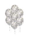 Q2party Zilveren Confetti Ballonnen 34 Cm 50 Stuks