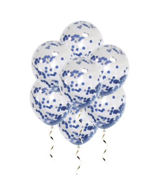 Q2party Blauw Confetti Ballonnen 34 Cm 25 Stuks