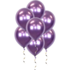 Paarse Chrome Ballonnen 34 Cm 25 Stuks