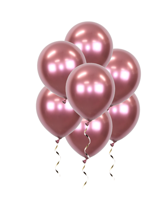 Q2party Rode Chrome Ballonnen 34 Cm 10 Stuks