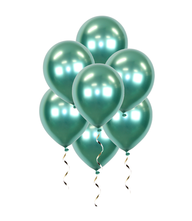 Q2party Groene Chrome Ballonnen 34 Cm 100 Stuks