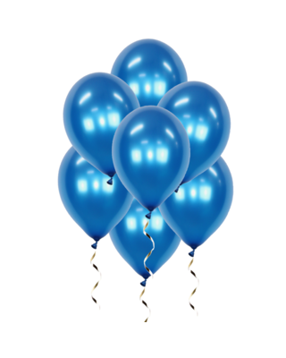 Q2party Blauwe Metallic Ballonnen 34 Cm 25 Stuks