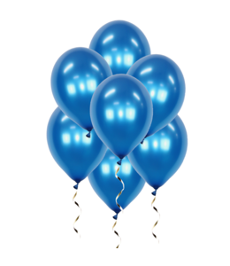 Q2party Blauwe Metallic Ballonnen 34 Cm 100 Stuks