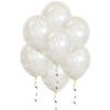 Witte Confetti Ballonnen 34 Cm 10 Stuks