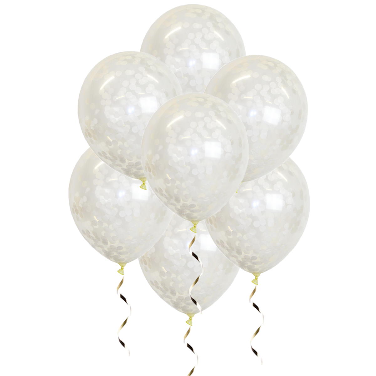 Q2party Witte Confetti Ballonnen 34 Cm 10 Stuks
