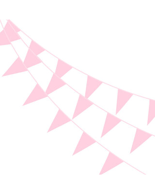 Q2party Roze Slingers, Vlaggenlijn Roze 10 Meter