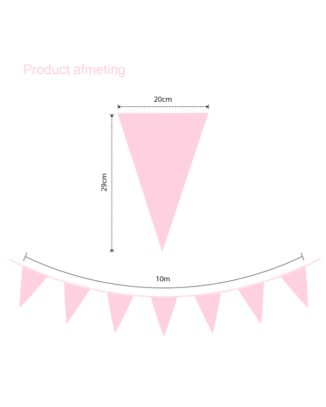 Q2party Roze Slingers, Vlaggenlijn Roze 10 Meter