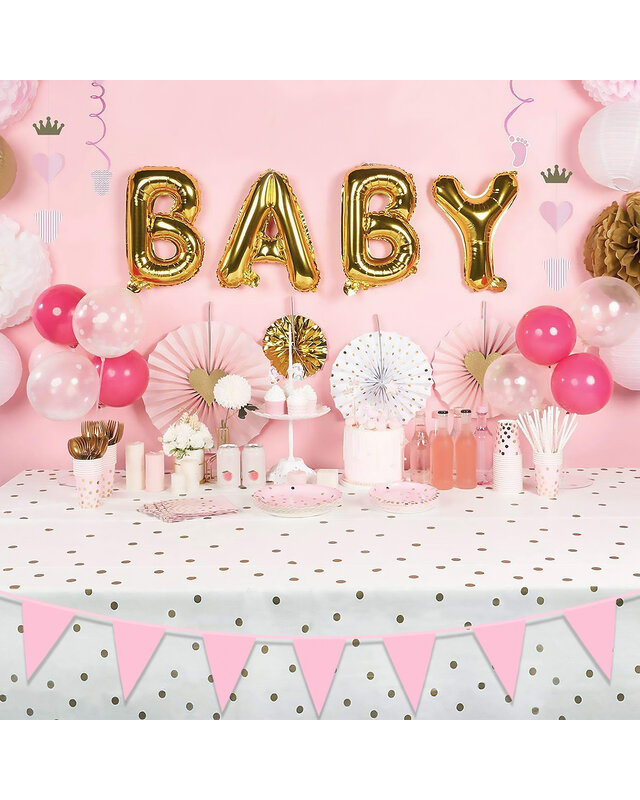 Q2party Roze Slingers, Vlaggenlijn Roze 10 Meter