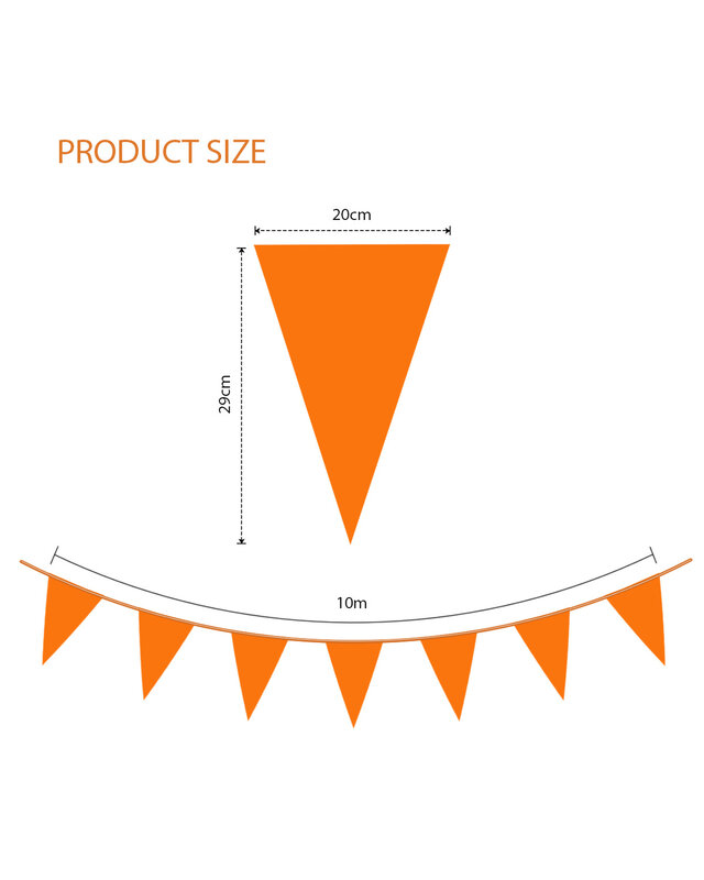 Q2party Oranje Slingers, Vlaggenlijn Oranje 10 Meter