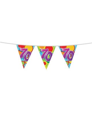 Haza Leeftijd Versiering 70 Jaar Slingers 10 Meter Vlaggenlijn