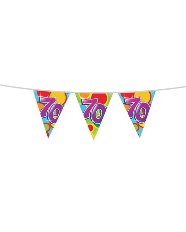 Haza Leeftijd Versiering 70 Jaar Slingers 10 Meter Vlaggenlijn