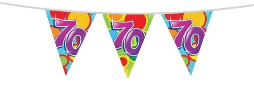 Haza Leeftijd Versiering 70 Jaar Slingers 10 Meter Vlaggenlijn