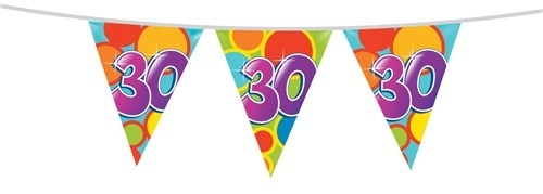 Haza Leeftijd Versiering 30 Jaar Slingers 10 Meter Vlaggenlijn