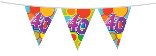 Haza Leeftijd Versiering 40 Jaar Slingers 10 Meter Vlaggenlijn
